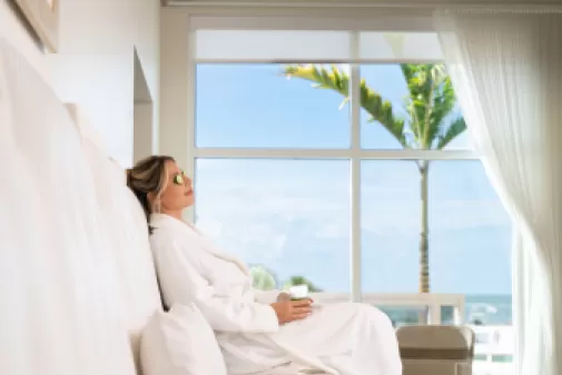 Relaxing at the spa