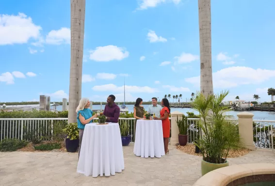 group cocktail hour at Westin Cape Coral